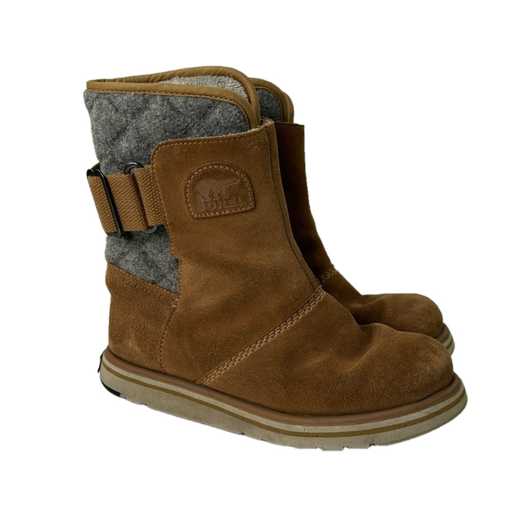 Sorel Rylee waterproof tan suede winter boots